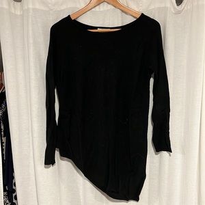Black asymmetrical sweater